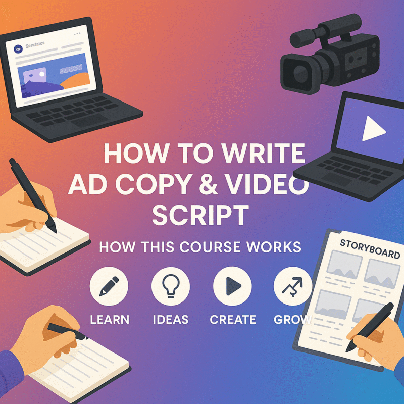 20250912 1653 Creative Ad Script Course Simple Compose 01k4ytm67je0krk0k0wzkxcd7a 800x800
